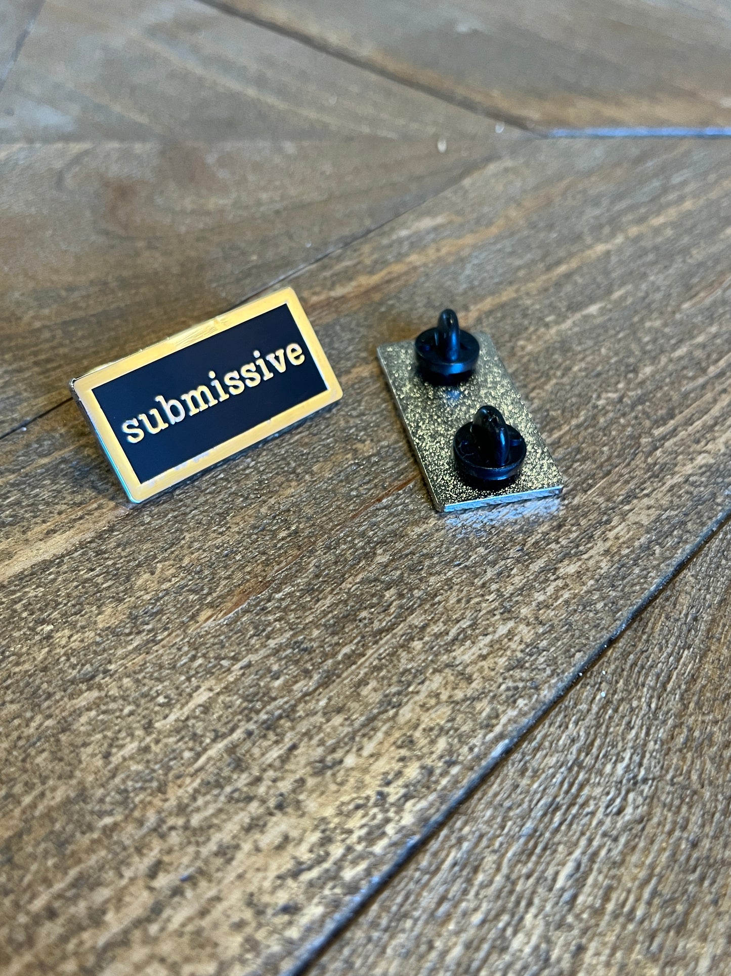 submissive Kink Title Stacker Pin