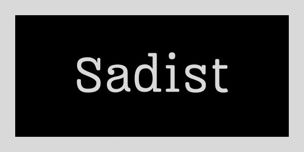 Sadist Kink Title Stacker Pin