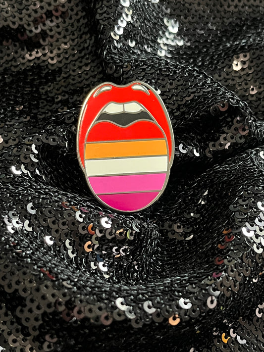 Lesbian Sunset Pride Pin