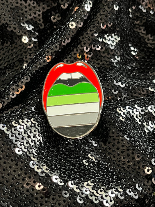 Aromantic Flag Pride Pin