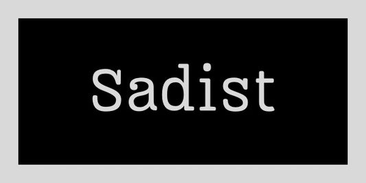 Sadist Kink Title Stacker Pin