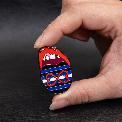 Leather Neurodivergent Pride Flag Pin