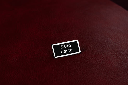 Sado/maso Kink Title Stacker Pin