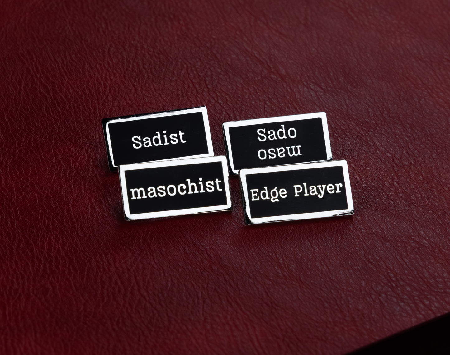 Sado/maso Kink Title Stacker Pin