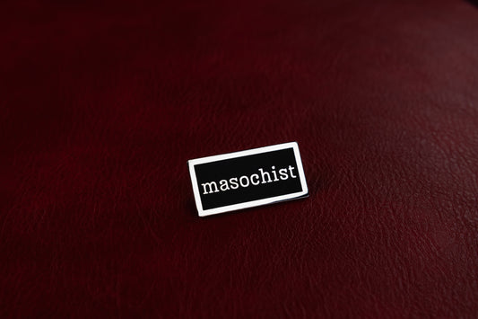 masochist Kink Title Stacker Pin