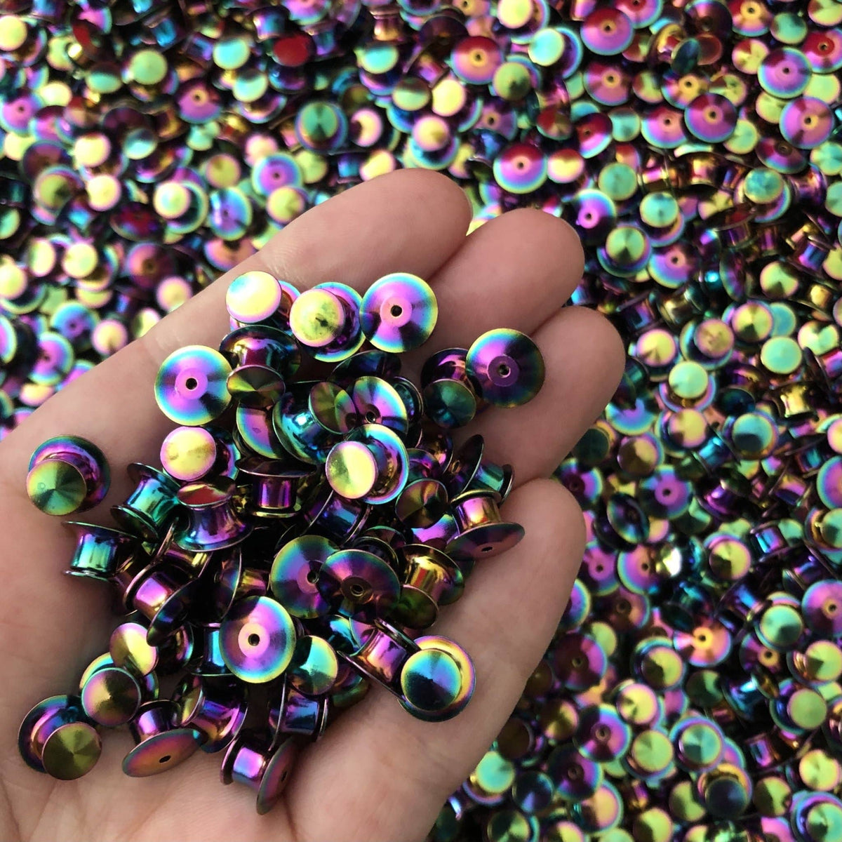 Rainbow Locking Pin Backs - Pack of 10